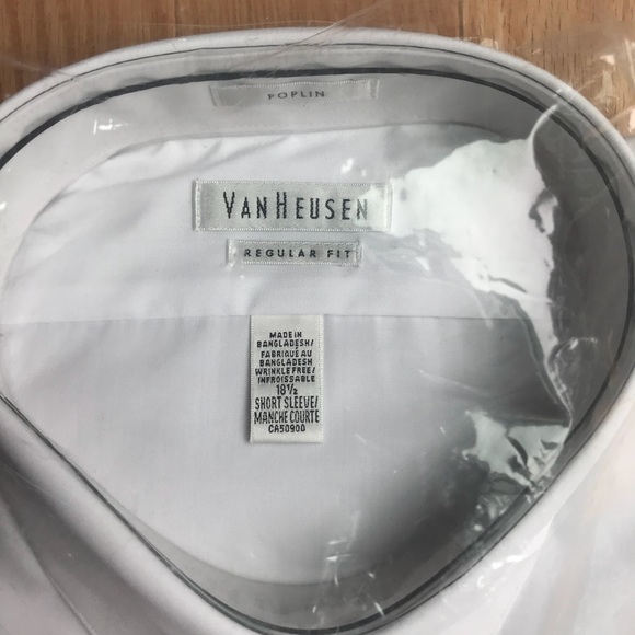 VAN HEUSEN Short Sleeve Button Down Dress Shirt - Picture 3 of 3